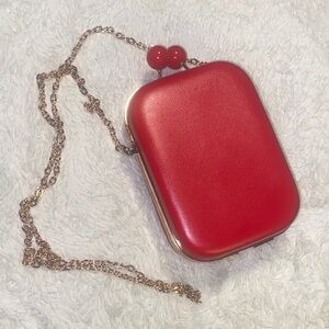 Elizabeth Arden Red Clutch with Gold Chain